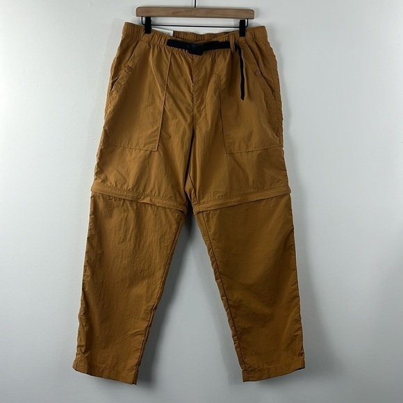 H&M Relaxed Fit Convertible Jogger Pants Brown Mens Size L Utility Gorpcore - Picture 1 of 14
